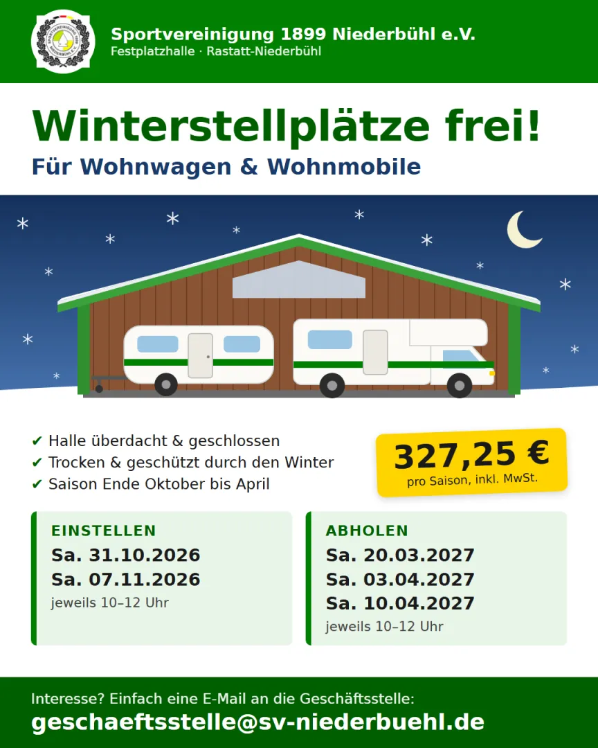 Winterstellplätze frei