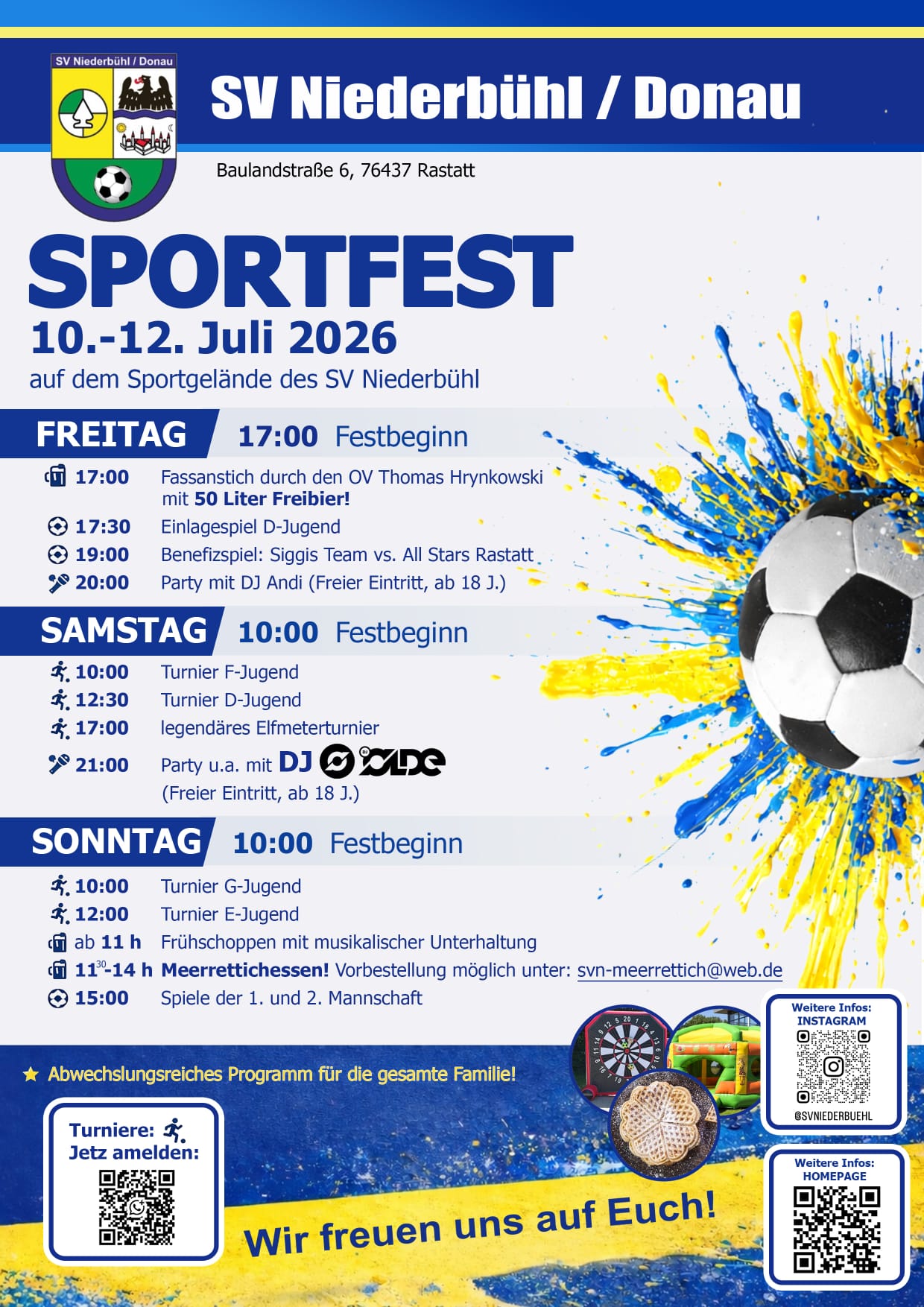Sportfest 10.–12. Juli 2026